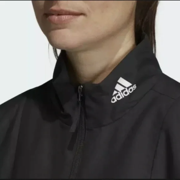 New Adidas Originals 3 Stripe BTS Lined Zip Black Women’s Size Large🖤🤍